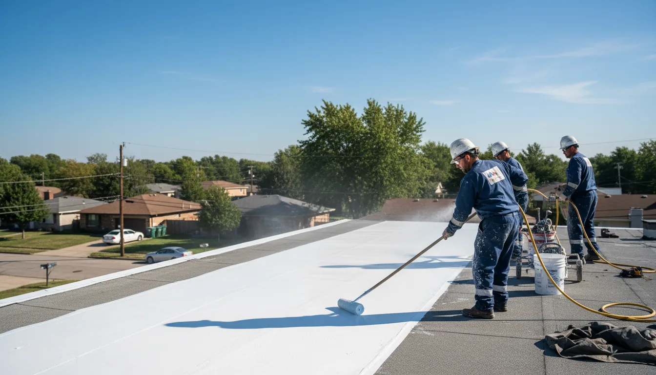 Commercial roof coating in Rochelle, IL near me
